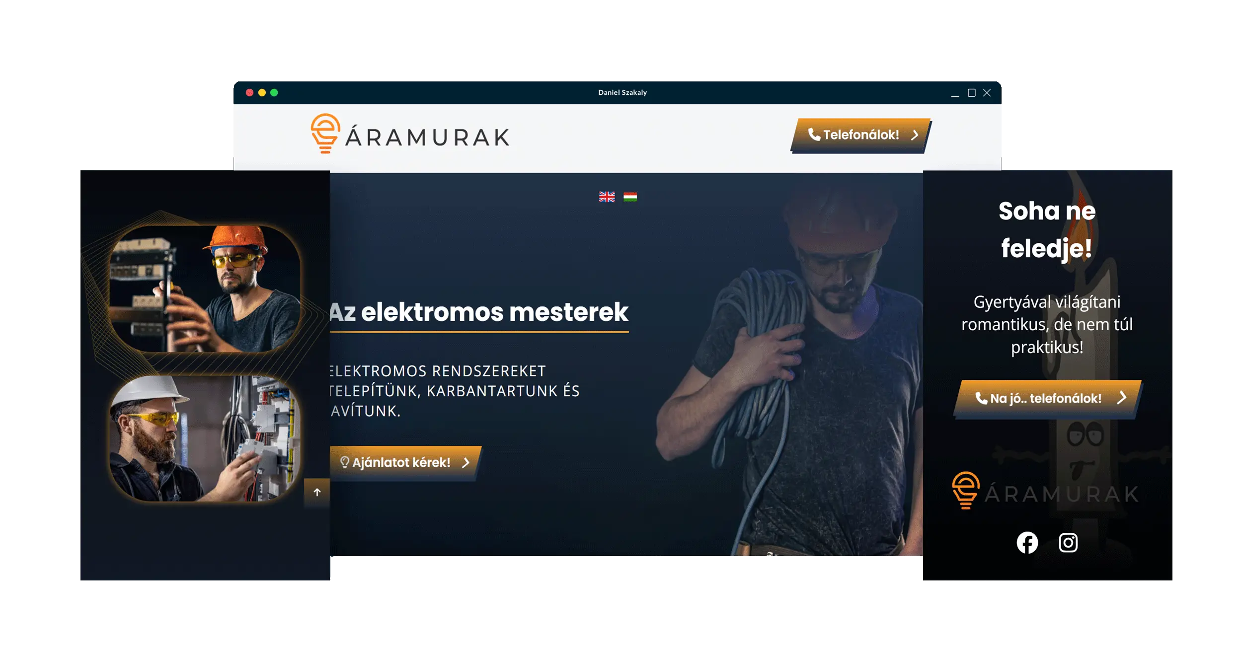 Image of an Electrician Website