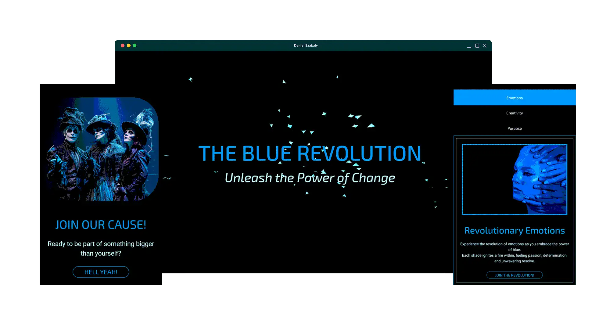 An image about the Blue Revolution website