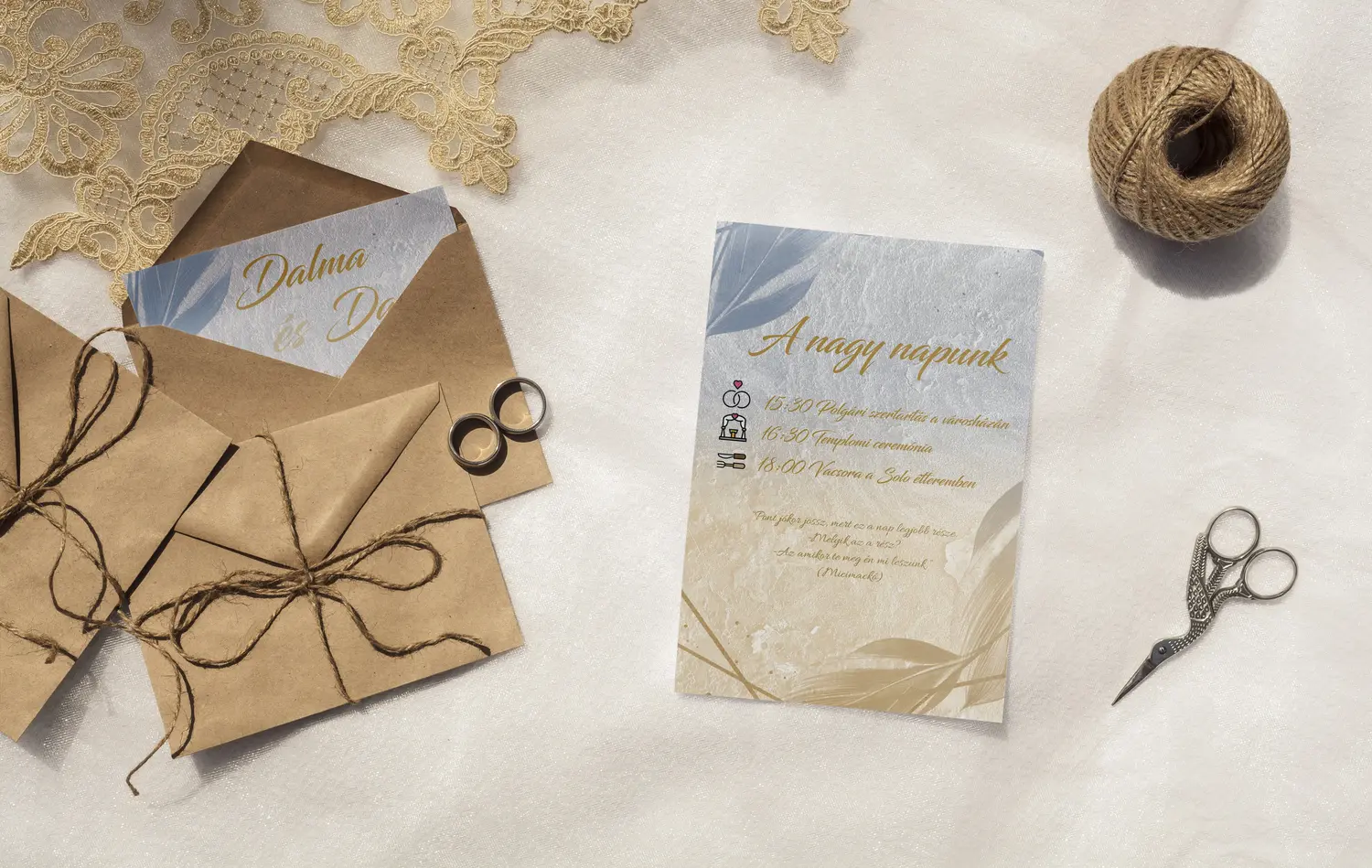 Esküvői meghívó, Wedding Invitation Card